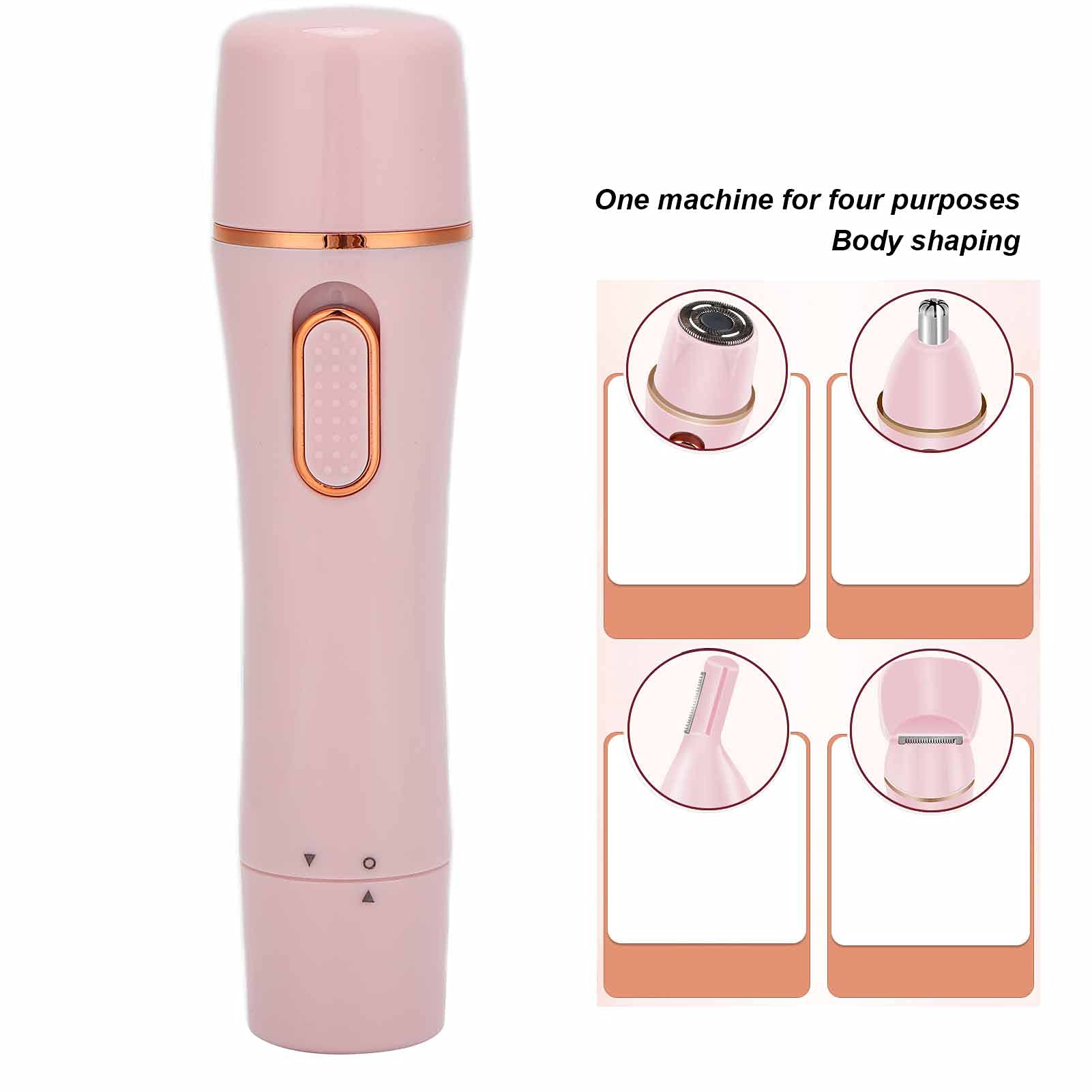 SYH&AQYE 4-in-1 Electric Hair Trimmer for Women & Men - USB Rechargeable Painless Facial, Eyebrow, Nose & Ear Hair Remover - Perfect for Travel, Grooming & Personal Care