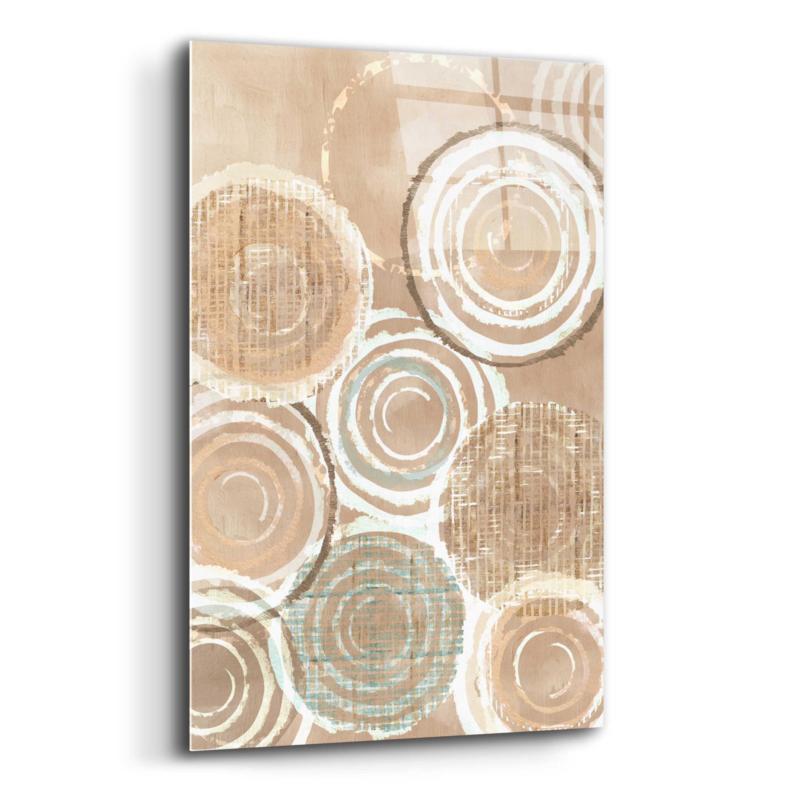 Flora Kouta Woven Baskets IV Acrylic Glass Wall Art - 16x24 Inches Modern Home Decor for Living Room, Bedroom & Office