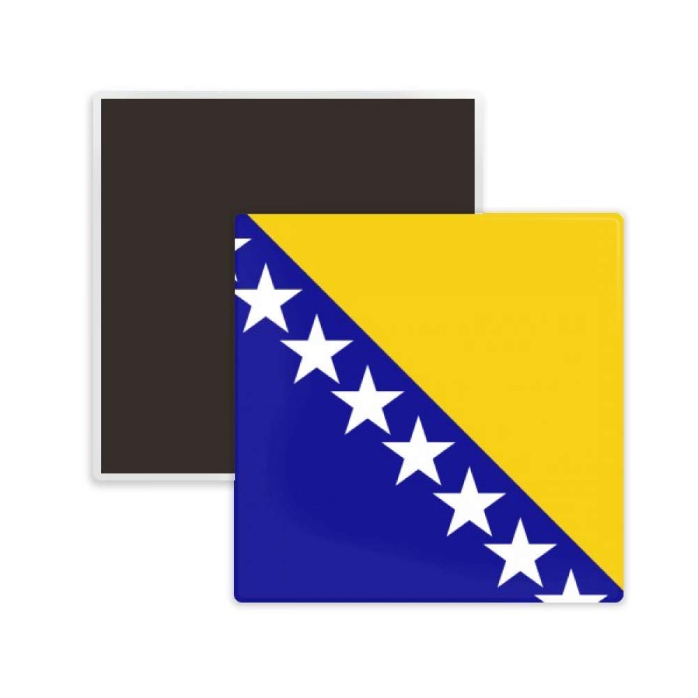 Bosnia and Herzegovina National Flag Ceramic Fridge Magnet - Country Souvenir Gift for Travel Lovers, Collectors & Home Decor (Perfect for Refrigerators, Lockers & Office Spaces)