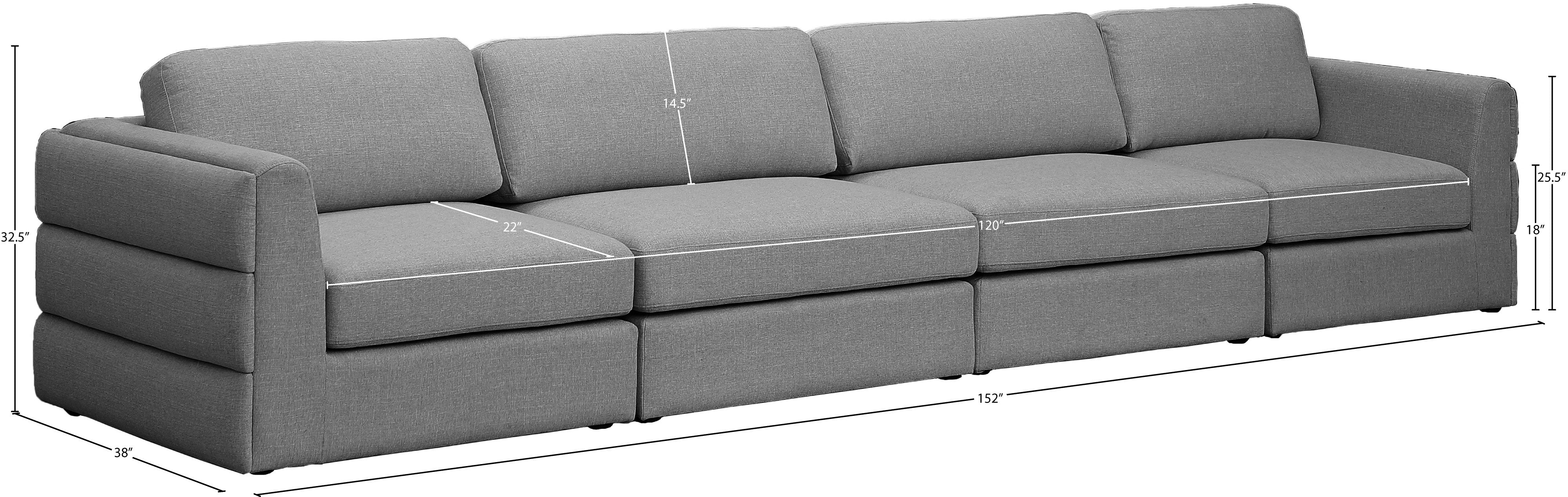 Beckham Durable Linen Textured Fabric Modular Sectional Sofa - Modern Living Room Furniture for Small Spaces & Apartments | Comfortable Lounge Seating for Family Gatherings & Movie Nights