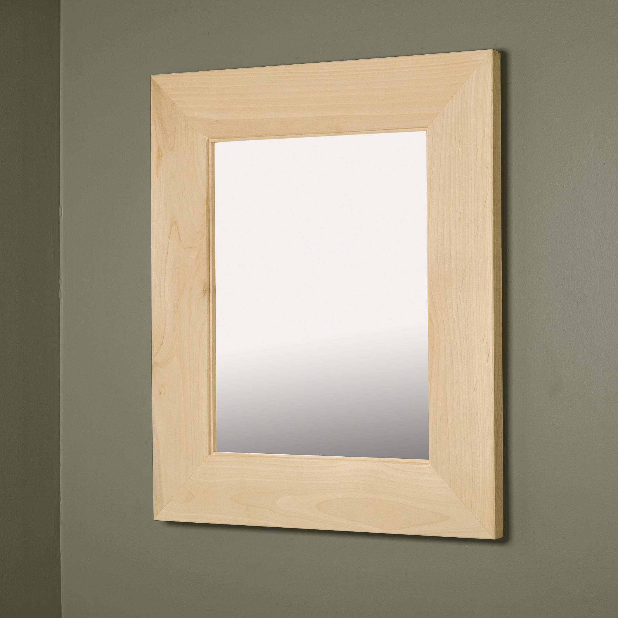Fox Hollow Furnishings 14x18 Inch Recessed Medicine Cabinet with Mirror - Wall Mounted Bathroom Storage with 2 Adjustable Shelves, Unfinished Flat Surface - Perfect for Small Bathrooms, Powder Rooms and Vanity Areas