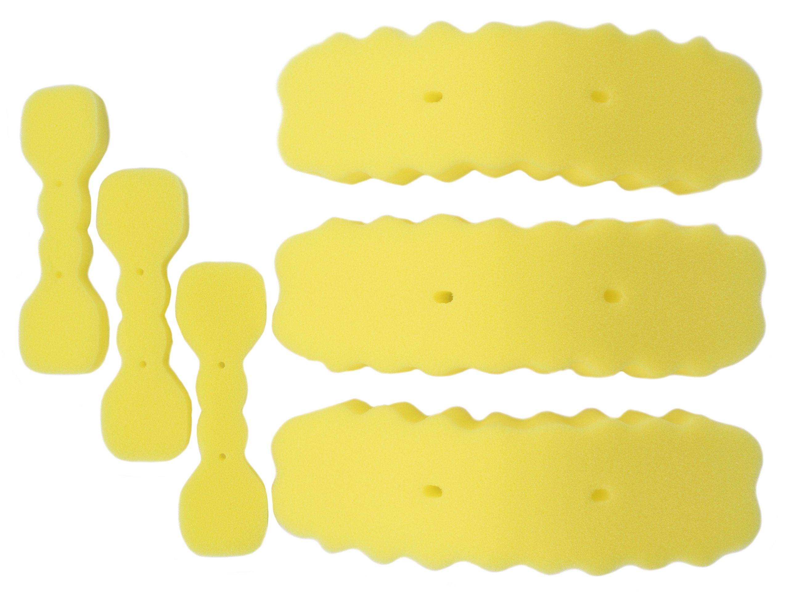 6 Pack Brush Replacement Sponges - 3 Bottle Cleaning Sponges & 3 Nipple Brushes for Baby Bottles | Perfect for Cleaning Narrow Bottles, Sippy Cups, and Straws | Dishwasher Safe & Durable