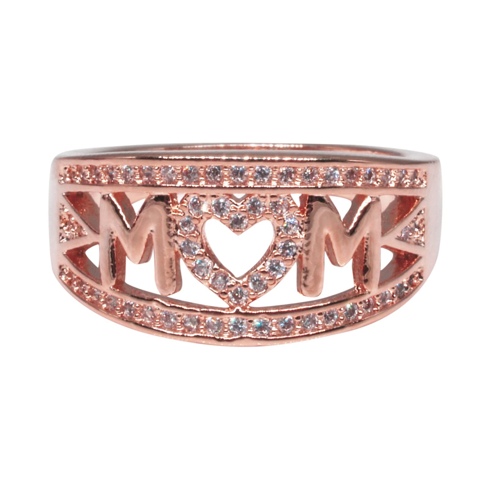 Sterling Silver Love Heart Zircon Letter Rings for Women - Romantic Engagement, Promise & Anniversary Jewelry Gift for Her - Perfect for Valentine's Day, Weddings & Special Occasions
