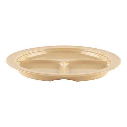 G.E.T. Heavy-Duty 3 Compartment Plastic Divided Plates, 10