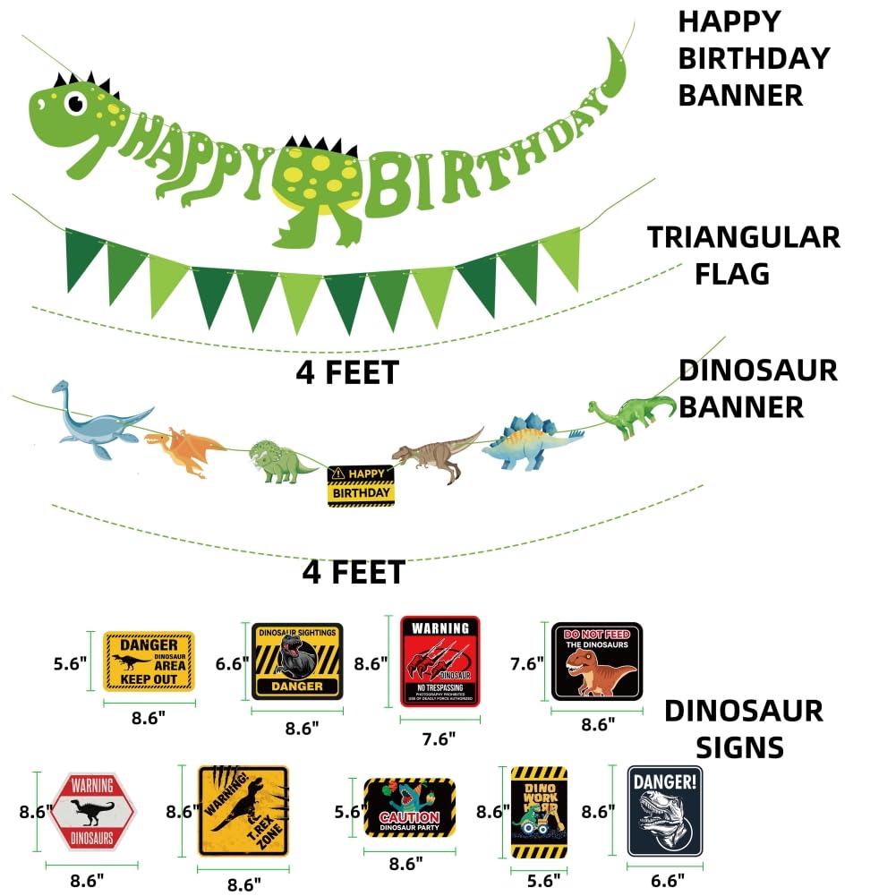 69 Pack Dinosaur Party Supplies Set - Little Dino Decorations for Kids Birthday Party, Baby Shower & Bridal Shower | Perfect for Dinosaur Themed Parties, Classroom Decor & Event Backdrops by REZIPO