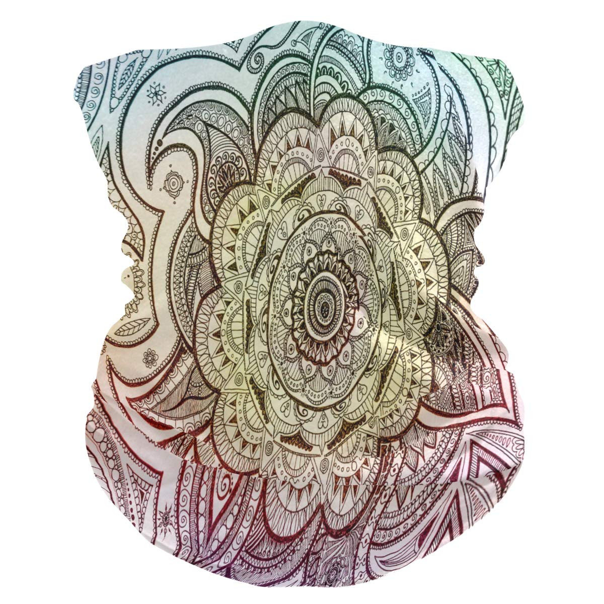 Unisex Magic Neck Gaiter & Sport Headband - Elastic Face Mask, Bandana Scarf for Men & Women - Mandala Paisley Design - Perfect for Running, Cycling, Hiking & Outdoor Activities