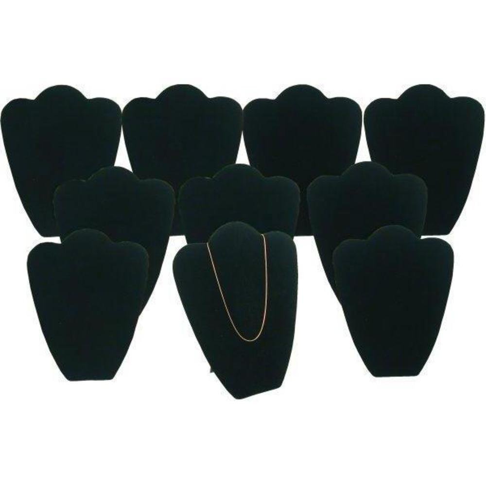 FindingKing 10-Piece Black Velvet Necklace Display Stand for Jewelry Pendants - Perfect for Boutiques, Jewelry Stores & Craft Shows