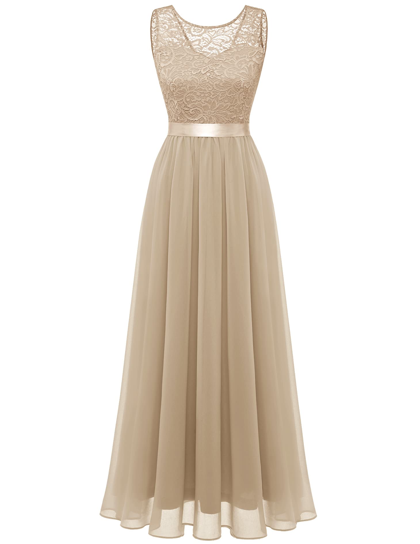 BeryLove Women's 2023 Summer Sleeveless Lace Cocktail Dress - Elegant Prom, Wedding Guest & Bridesmaid Short Dress for Parties, Dinners & Special Occasions