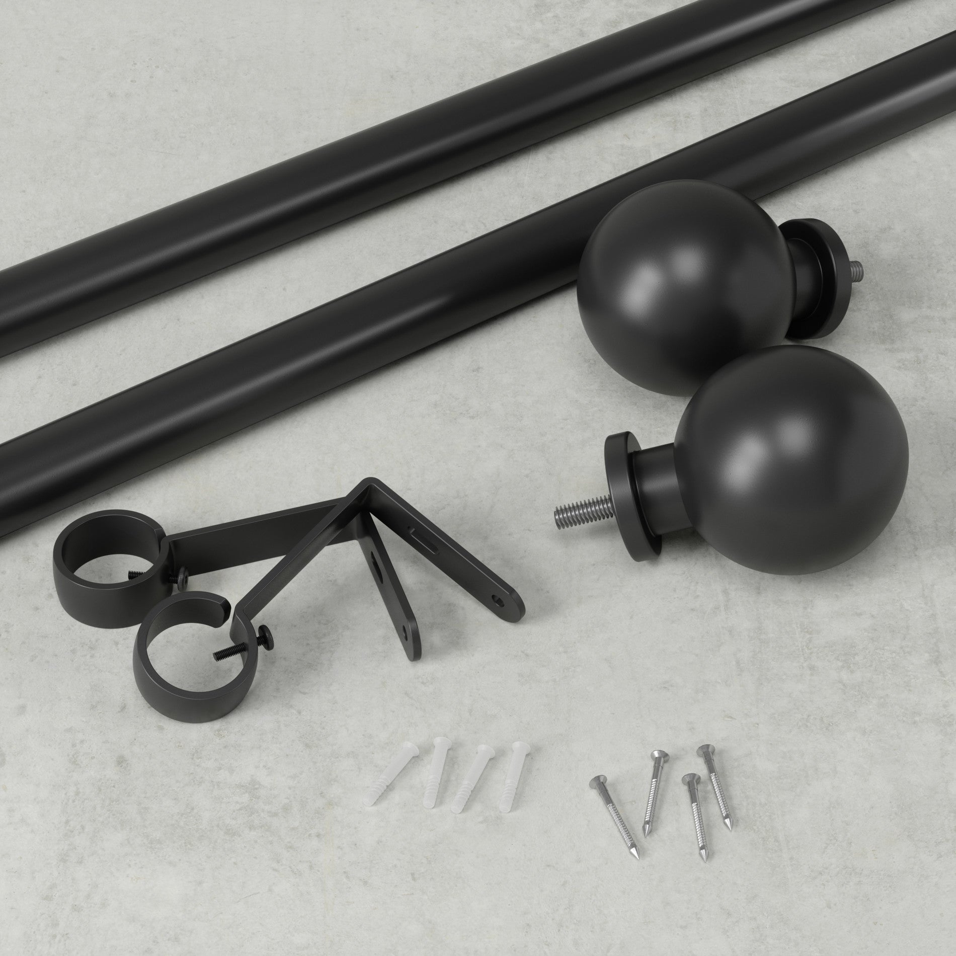 Stylish Curtain Rods for Windows - Adjustable Tension Rod for Drapes, Sheers & Curtains - Perfect for Living Room, Bedroom & Home Decor