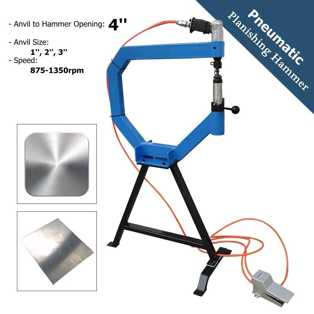 Pneumatic Planishing Hammer - SS-16 Shrink Tensioner Sheet Metal Bending Machine for Metal Fabrication, Automotive Restoration & DIY Projects | Perfect for Auto Body Repair, Metal Shaping & Custom Metalwork