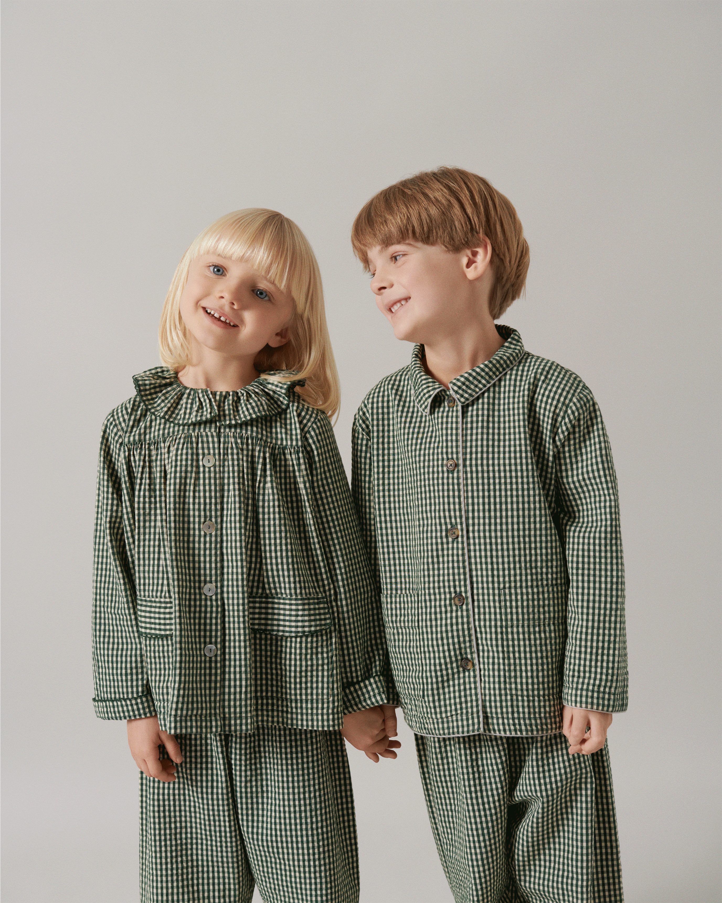 MarMar Copenhagen Green Check Pajama Set - Soft Cotton Sleepwear for Women | Perfect for Lounging, Sleepovers & Cozy Nights at Home