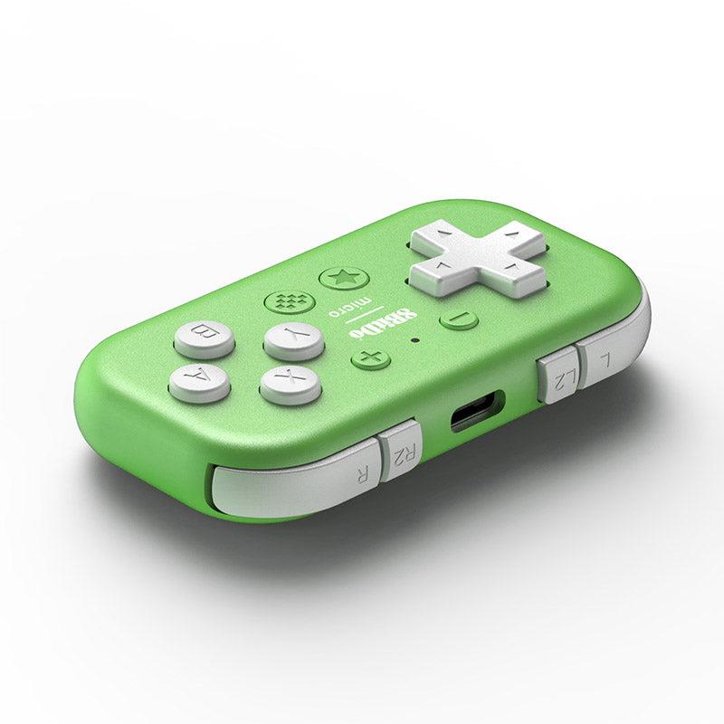 8BitDo Micro Bluetooth Gamepad for Nintendo Switch, PC, Android & iOS - Compact & Portable Wireless Controller (Green) - Perfect for Gaming on the Go, Travel & Retro Gaming Enthusiasts