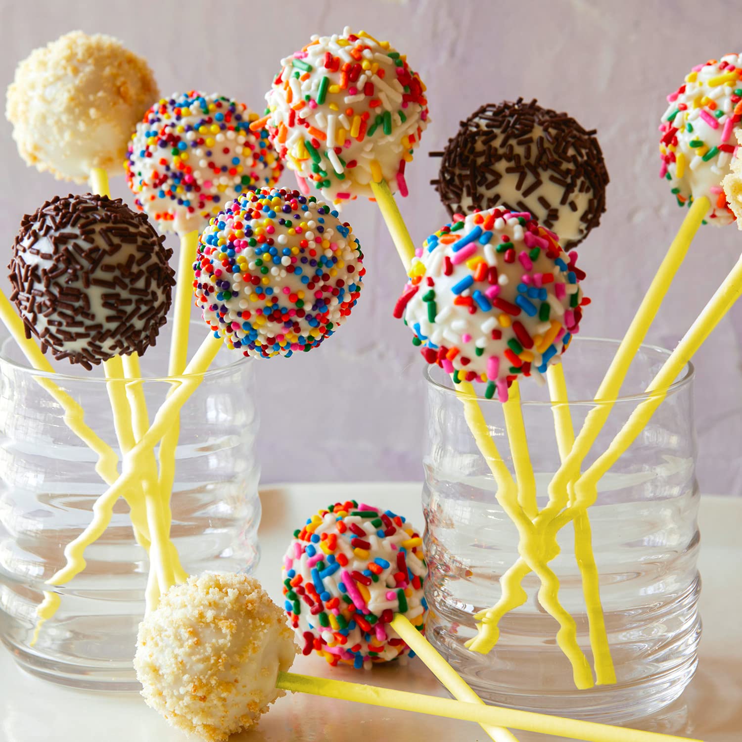 300-Pack Biodegradable Lollipop Sticks for Cake Pops - Eco-Friendly, Food Safe, Sky Blue Paper Sticks for Baking, Candy Making & DIY Crafts | Perfect for Birthday Parties, Wedding Desserts & School Projects