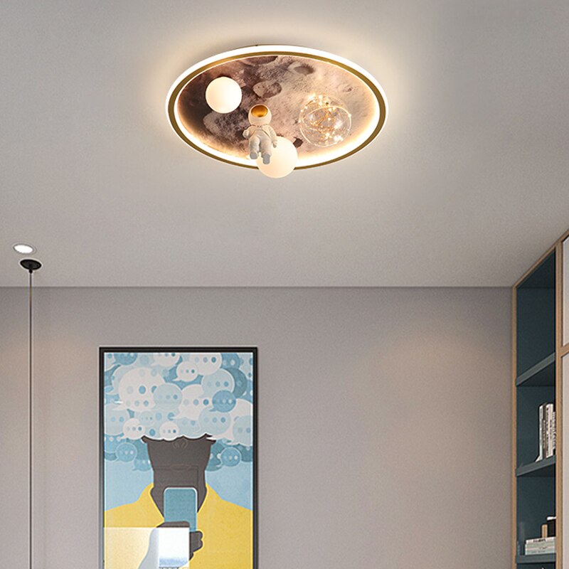 Astronaut LED Chandelier Light - Space-Themed Ceiling Fixture for Kids Bedroom & Nursery Decor | Perfect for Themed Rooms, Birthday Parties & Space Enthusiasts