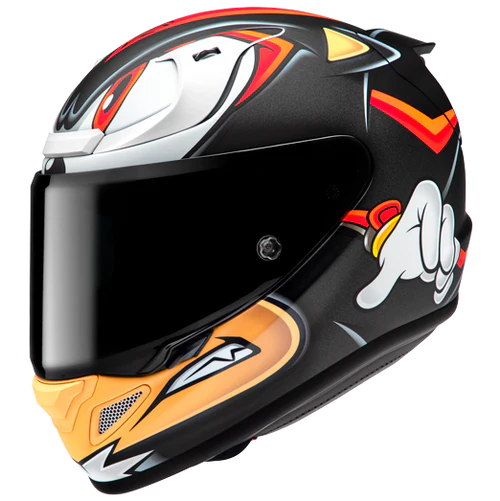 RPHA 12 Shadow the Hedgehog Motorcycle Helmet - Lightweight, DOT & ECE Certified for Safety - Perfect for Racing, Street Riding & Adventure Motorcycles