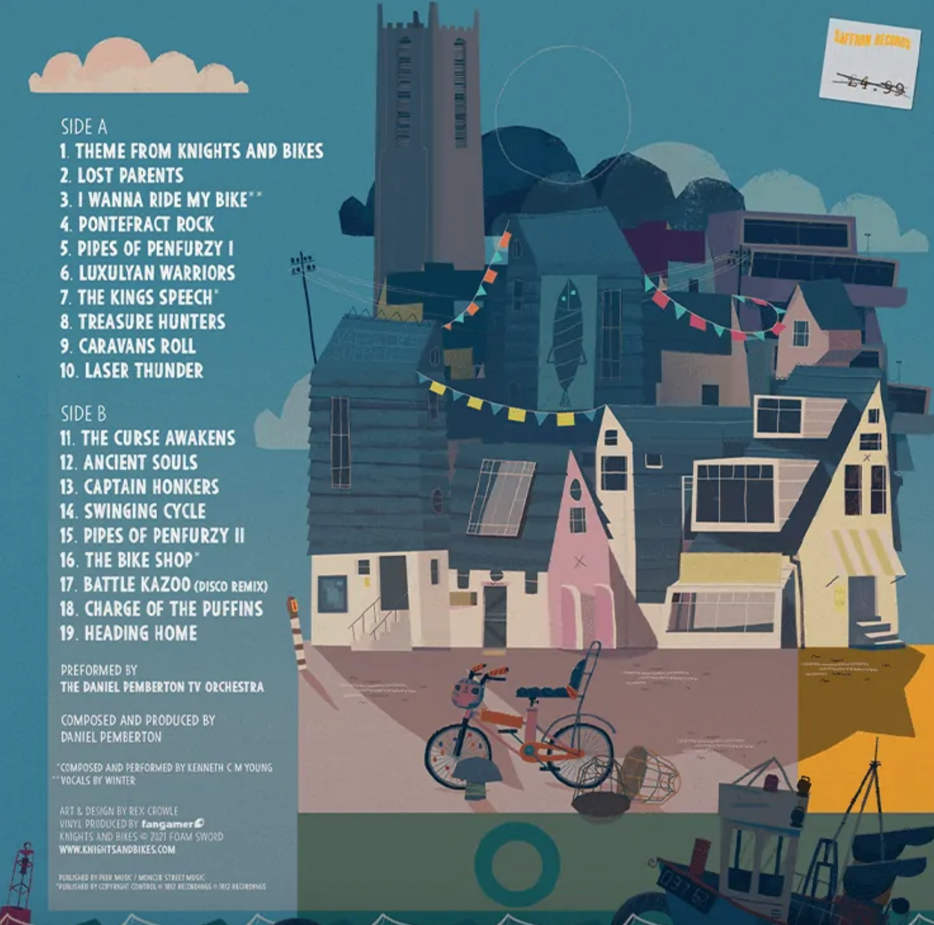 Knights and Bikes Vinyl Soundtrack - Original Video Game Music for Collectors & Gamers - Perfect for Gaming Sessions & Retro Music Lovers