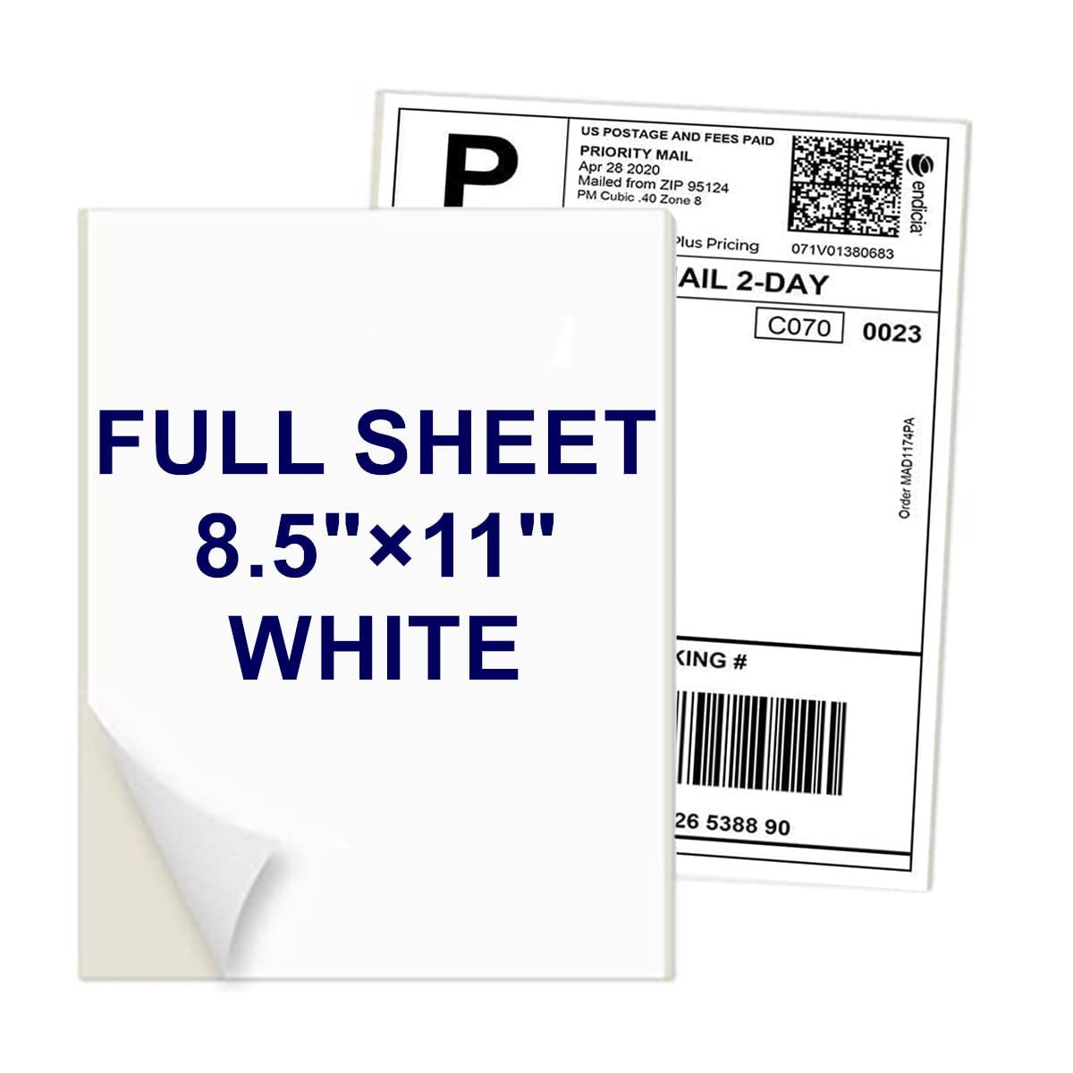 Coopaty Full Sheet Shipping Address Labels for Laser & Inkjet Printers - 8.5