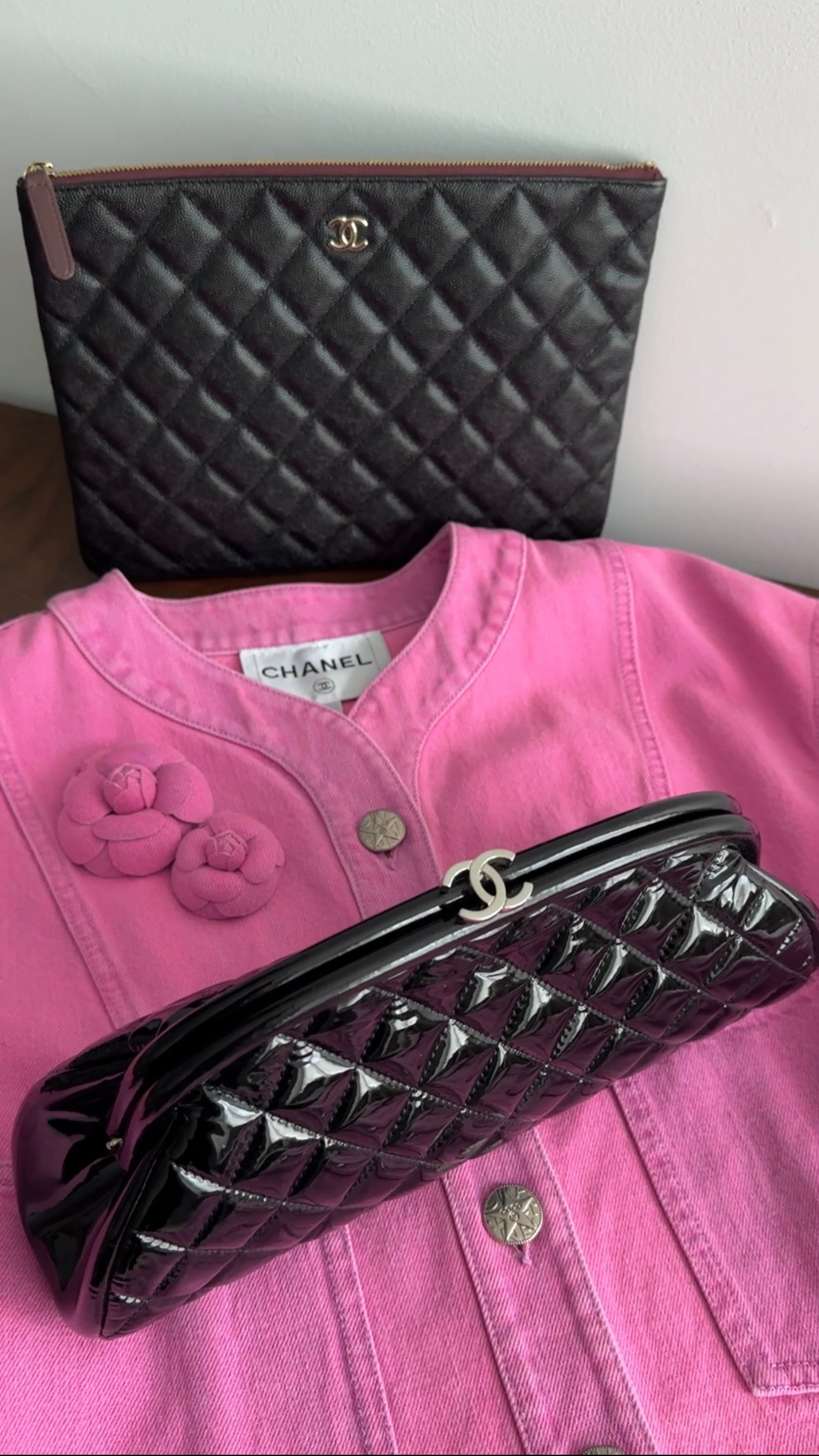 Chanel Spring 2021 Bright Pink Denim Jacket Women's Size FR36 / US4 - Perfect for Spring Outfits, Casual Wear & Fashion Events