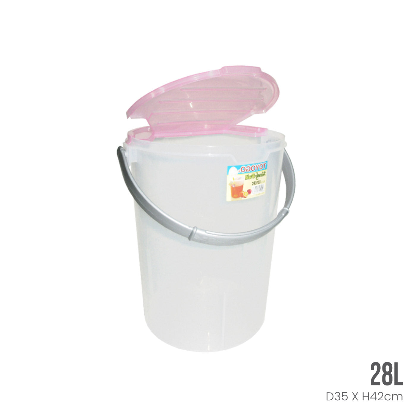 DRINK HAWKER CONTAINER WITH LID (8016FC) - Premium Food-Grade Plastic Storage for Beverages, Snacks & Meal Prep - Ideal for Restaurants, Cafes, Picnics & Outdoor Events