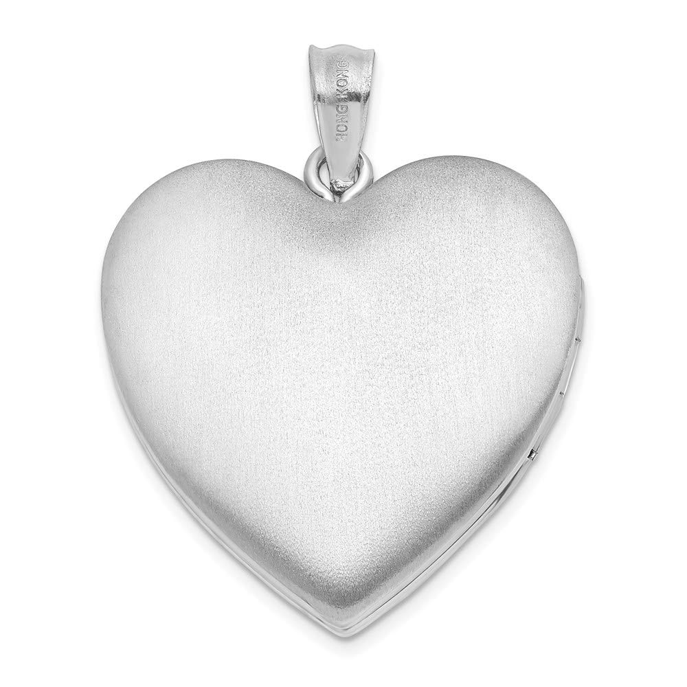 Sterling Silver Heart Locket Necklace - Elegant Gift for Her