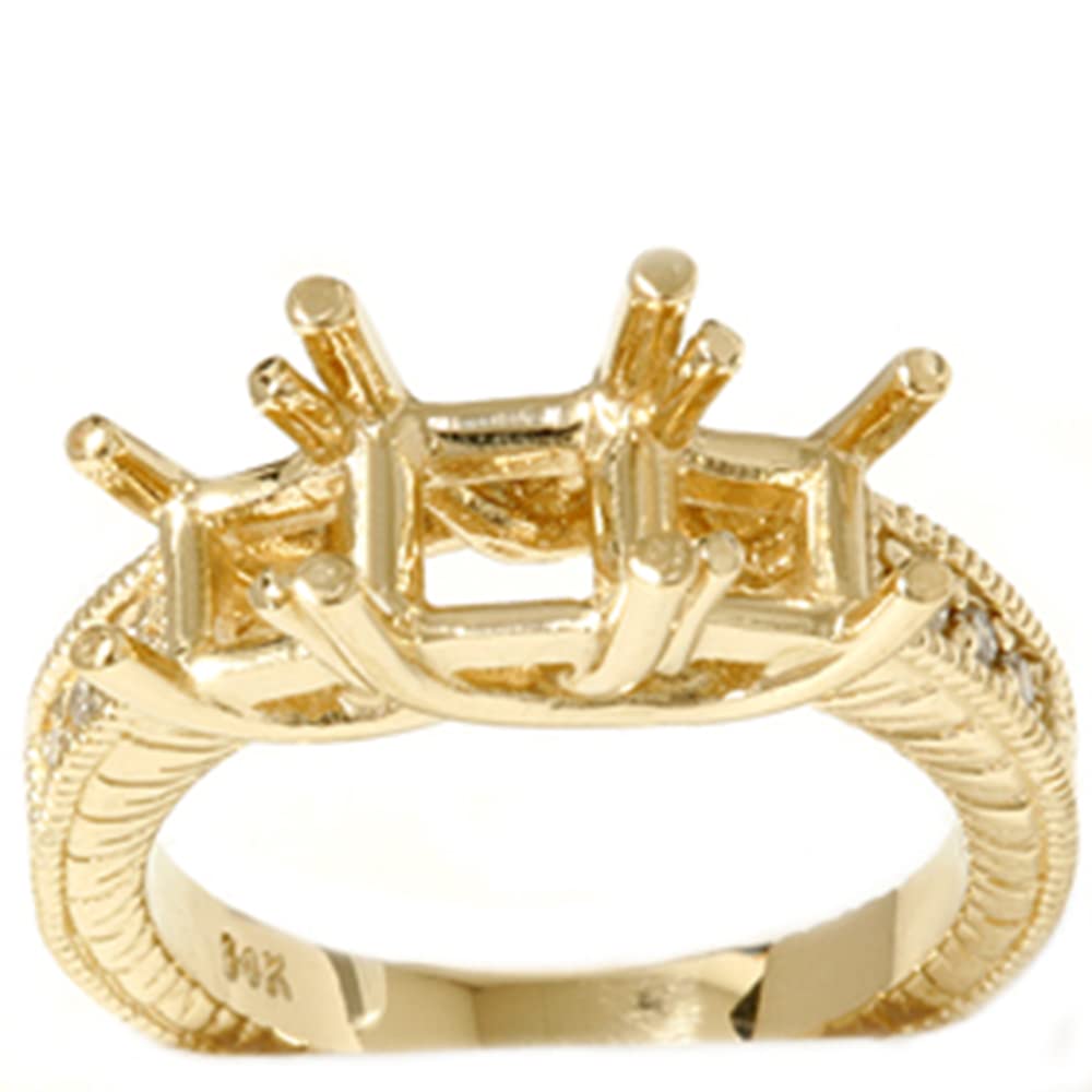 1/5ct Vintage Three Stone Princess Cut Diamond Engagement Ring - Perfect for Proposals, Anniversaries & Special Occasions