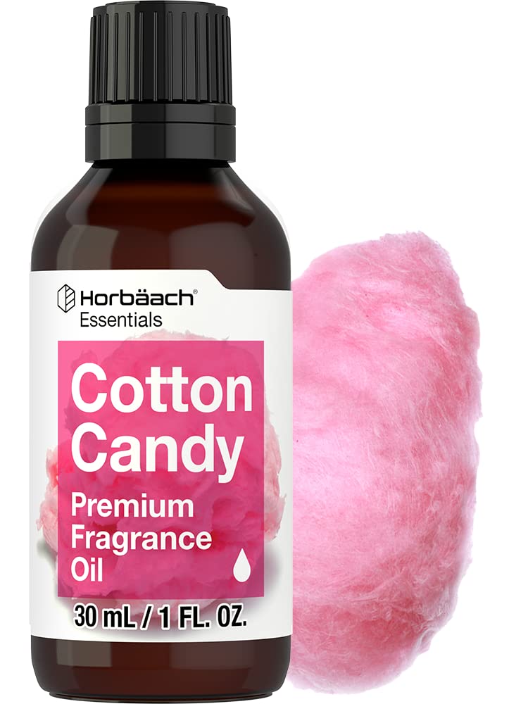 Horbäach Premium Cotton Candy Fragrance Oil - 1 fl oz (30ml) for Diffusers, Candles, Soap Making, Aromatherapy & DIY Projects | Sweet Scent for Home, Spa & Gift Giving