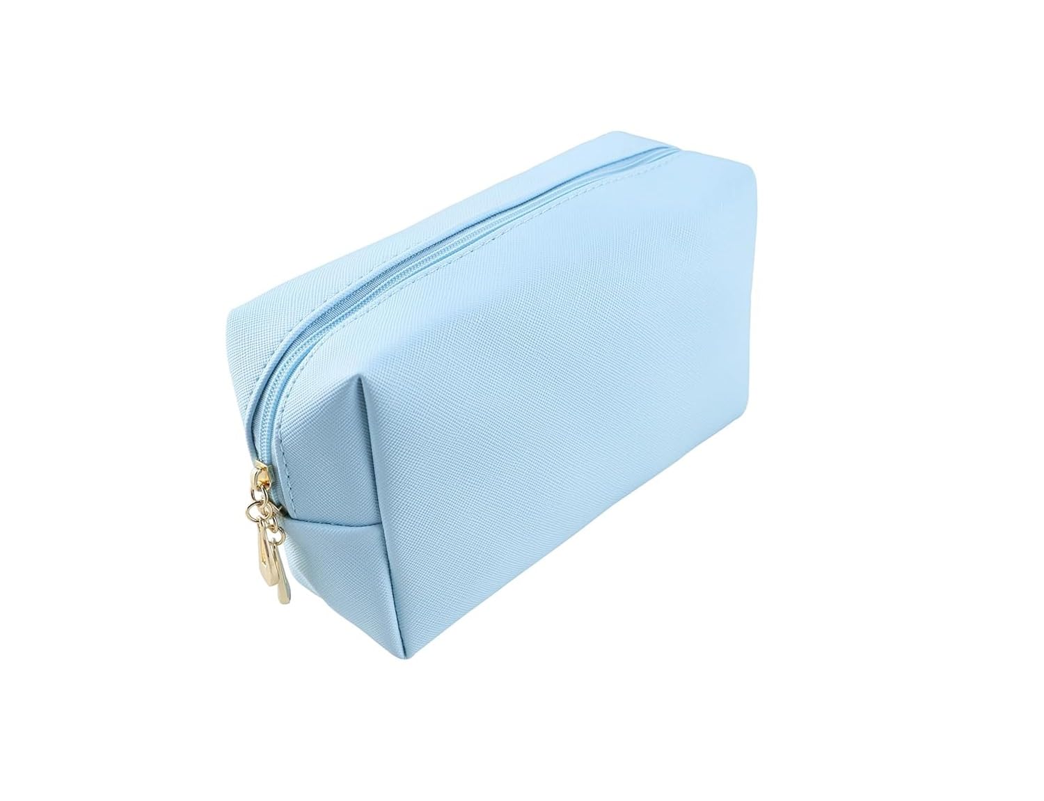 Waterproof Small Makeup Bag for Women - Portable Travel Cosmetic Pouch & Toiletry Organizer (Bright Blue) - Perfect for Daily Use, Gym, Vacation & On-the-Go Essentials