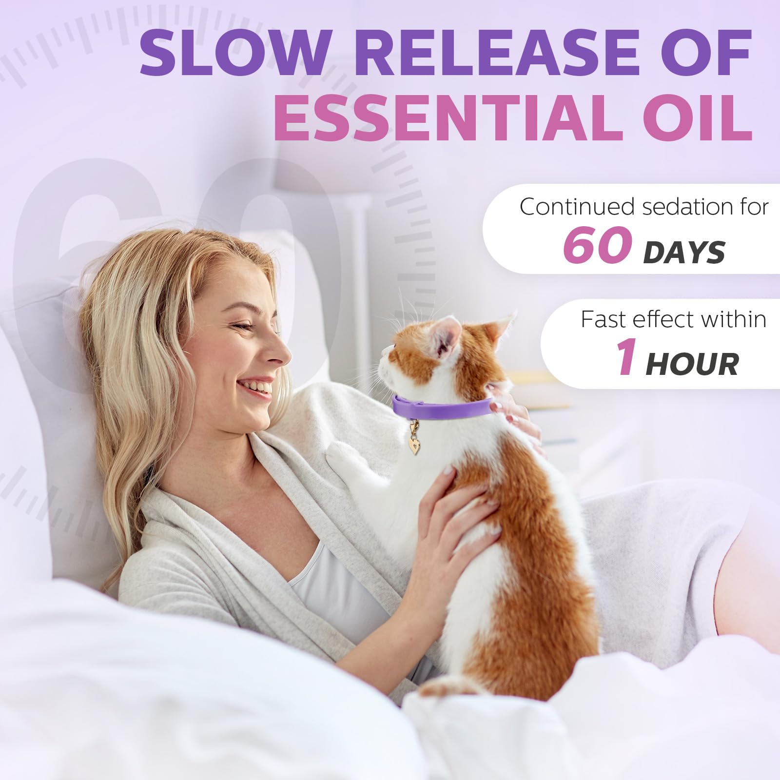 Silkfly 8 Pcs Adjustable Cat Calming Collar with 8 Pendant - Pheromone Collar for Kittens & Cats to Relieve Anxiety, Stress & Behavior Issues - Perfect for Travel, Vet Visits & Multi-Cat Households