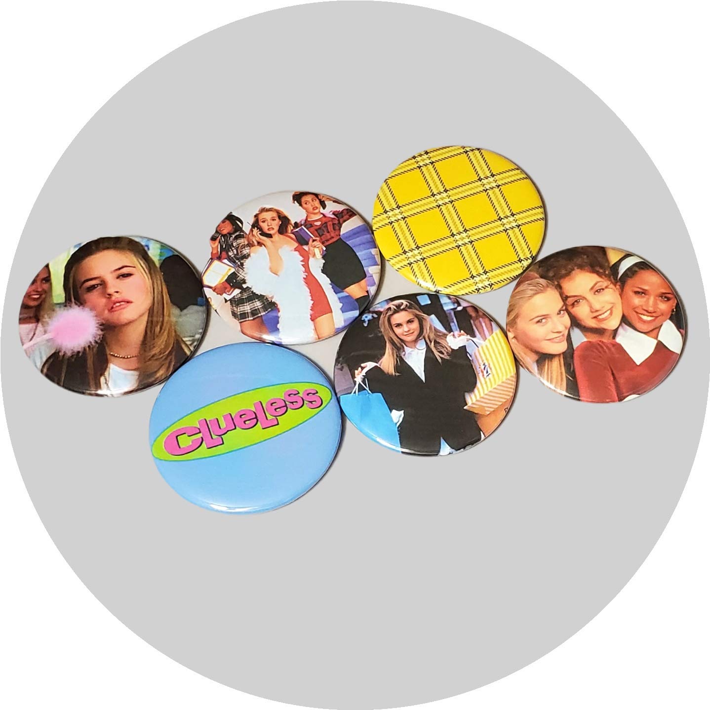 Clueless Movie Magnets Set - Cher Horowitz 'UGH AS IF' Quote - Dorm Room Decor, Best Friend Birthday Gift - Cast Pictures & Logo - Perfect for Teen Bedroom, Locker & Office