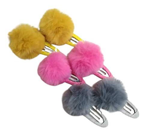 SIYAA Hair Clips for Girls - Ribbon & Fur Ponytail Holders, Hair Accessories Gift Set (Multicolor, Pack of 1) - Perfect for School, Parties & Everyday Hairstyles