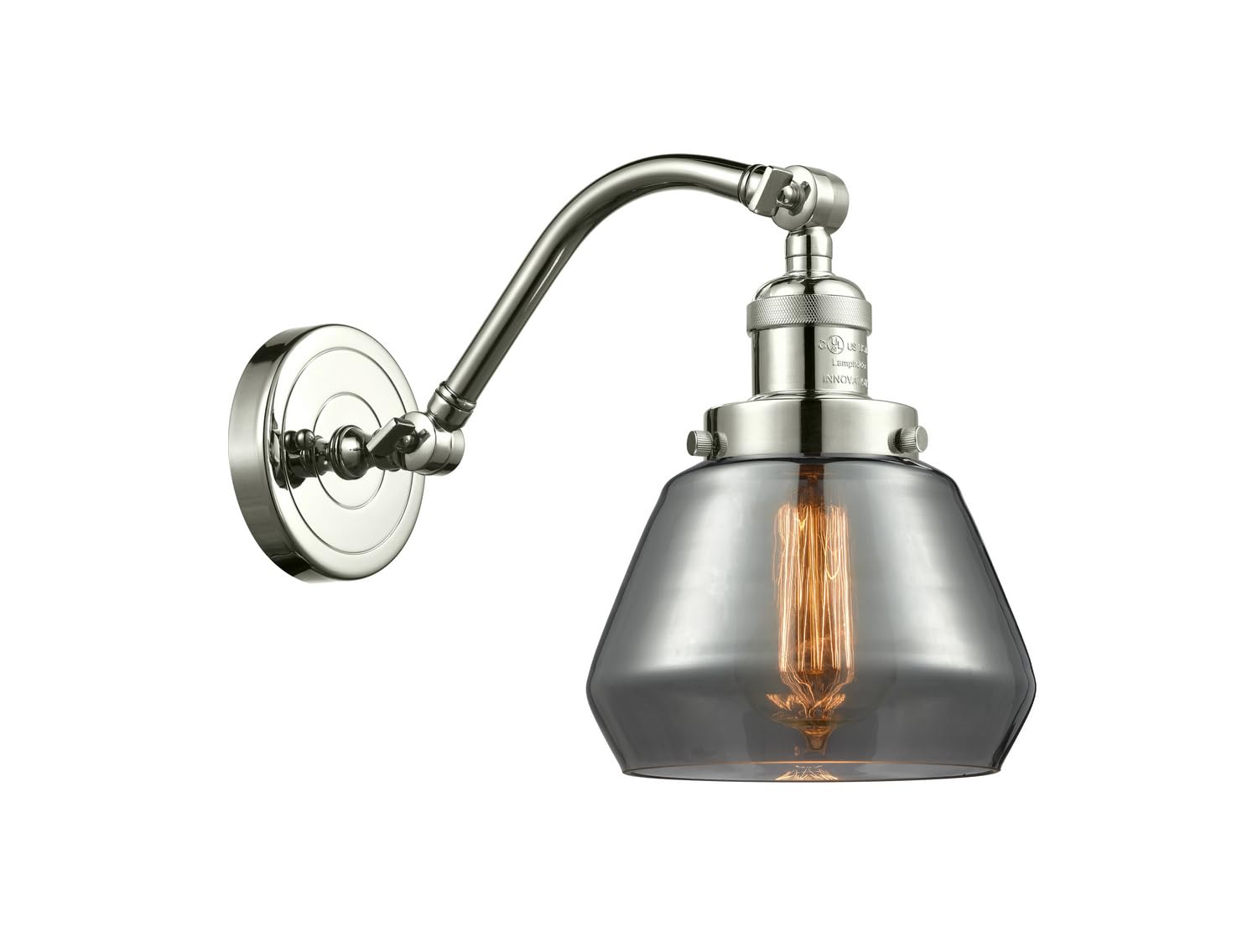 515-1W-PN-G173 LED Bare Bulb 1 Light Cord Set in Polished Nickel Finish - Perfect for Vintage Lighting, Industrial Decor & DIY Home Projects