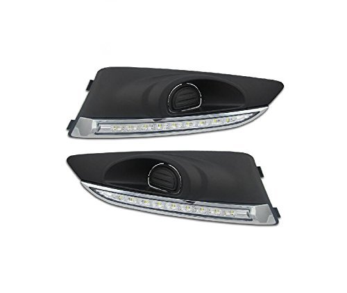 High Brightness LED Daytime Running Lights (DRL) & Fog Lamp Kit - White Light for Chevrolet Aveo 2011-2013 | Easy Installation, Durable & Energy Efficient | Perfect for Night Driving & Enhanced Visibility
