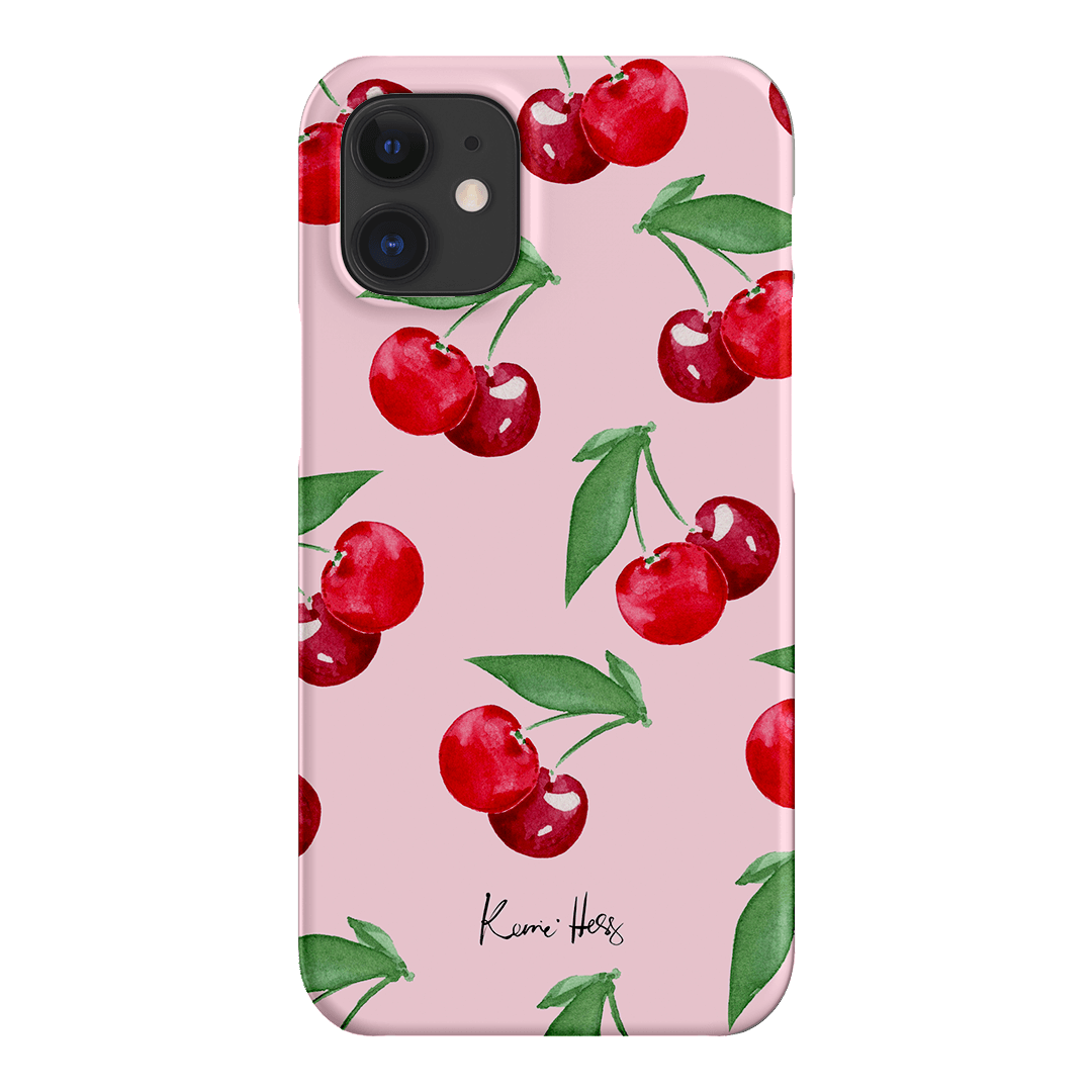 Cherry Rose Floral Pattern Phone Case for iPhone 15 14 13 12 Pro Max - Slim Protective Cover with Non-Slip Grip - Perfect for Everyday Use, Travel & Gift Giving