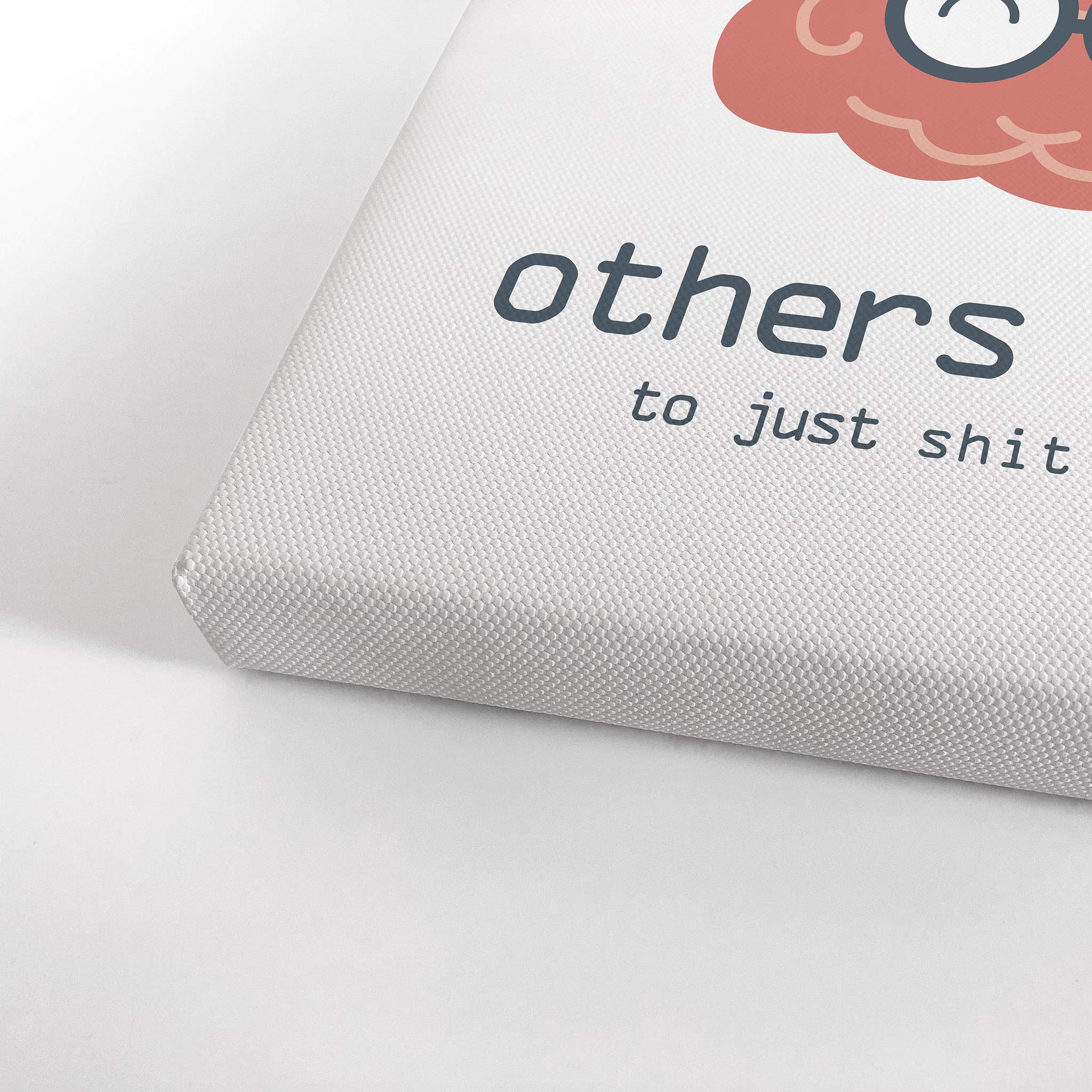 Funny Bathroom Wall Art - 'Some Come to Sit and Think Others Come to Just Shit and Stink' Quote Canvas Print - Ready to Hang Toilet Decor Sign (36x24 Inches) - Perfect for Powder Rooms, Guest Bathrooms & Home Humor - Made in USA