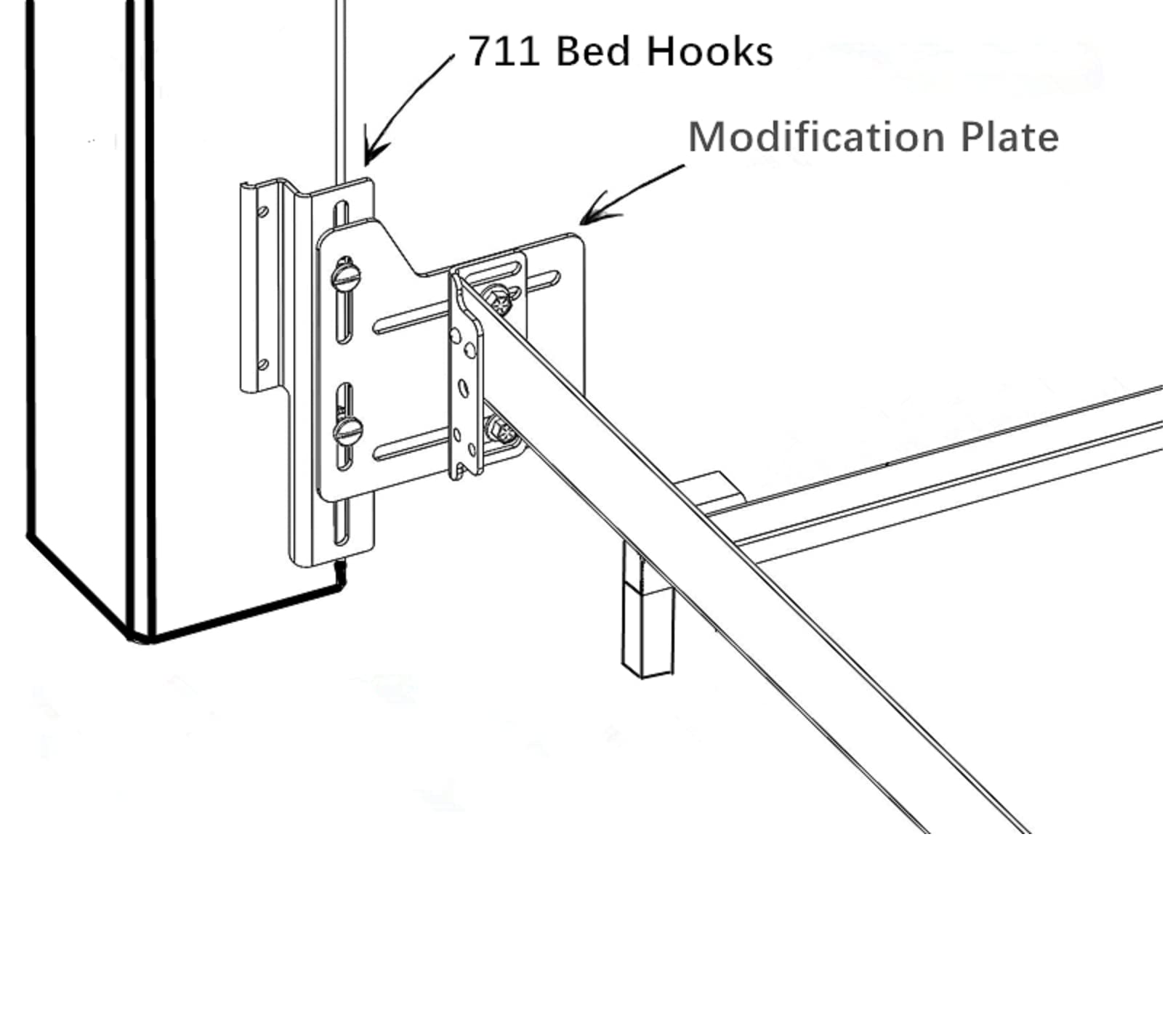 Heavy Duty Bed Frame Brackets & Adapter Kit - Convert Full to Queen Size Headboard, Metal Bed Frame Modification Plate | Perfect for Bedroom Upgrades & DIY Furniture Projects