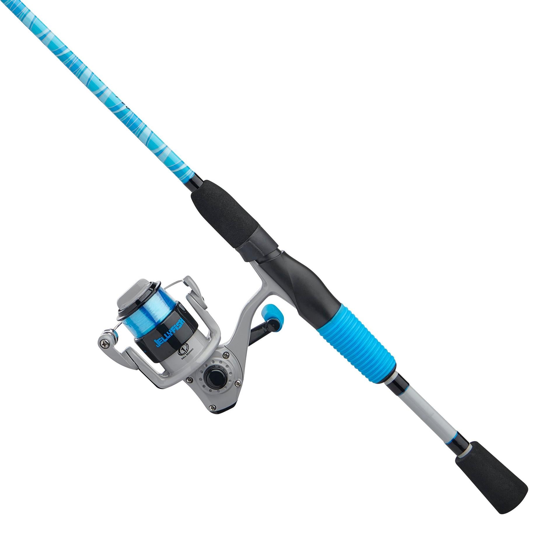 Jellyfish® Spinning Fishing Rod and Reel Combo - Lightweight Spinning Combo for Freshwater & Saltwater Fishing - Perfect for Beginners and Experienced Anglers (Great for Pier, Shore, and Boat Fishing)