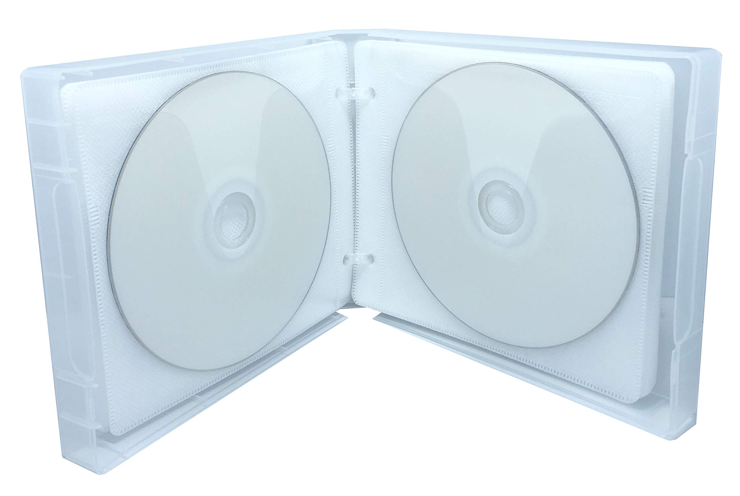 2 Ring 24-Disc Capacity Album Wallet Poly Box - Perfect for Audio Books, CDs, DVDs & Media Storage - 6