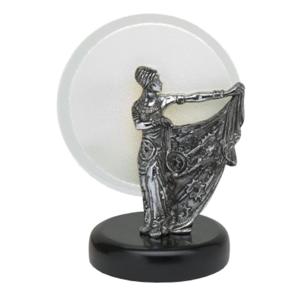 Vintage Art Deco Chrome Sun Sculpture - Kansa Sun Statuette Model SUN36 for Home Decor & Collectibles | Perfect for Living Room, Office & Gift Giving