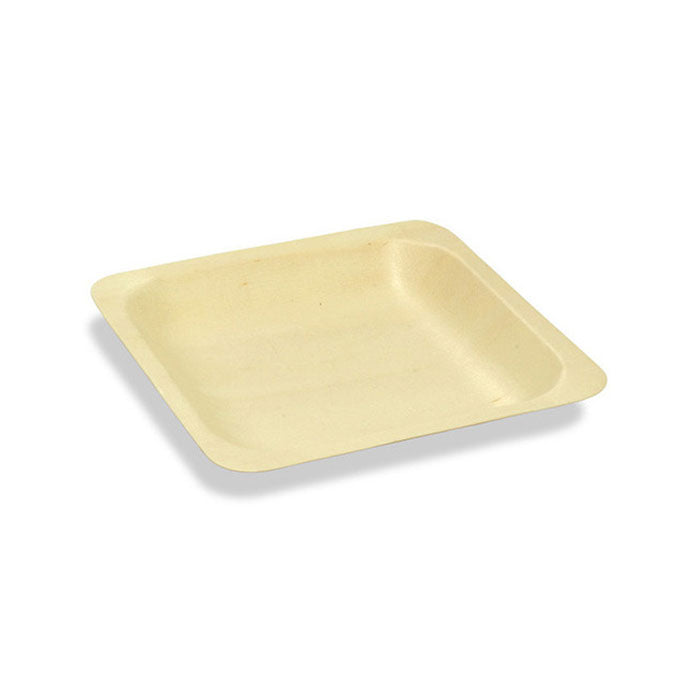 FOH Servewise 4.5 Inch Disposable Square Plates - 50 Pack | Eco-Friendly Paper Plates for Parties, Picnics & Catering Events