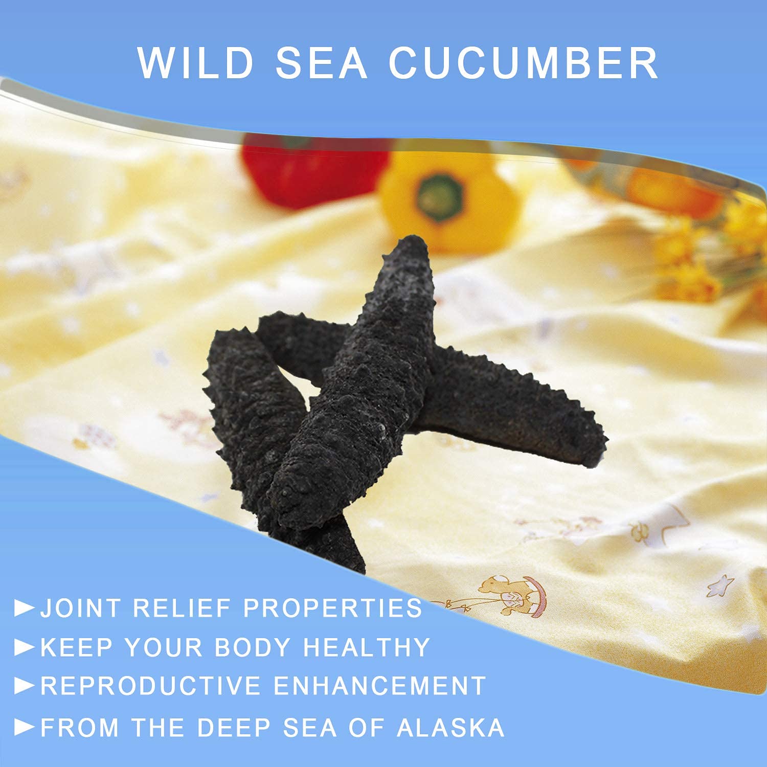 Premium Wild-Caught Atlantic Black Pin Sea Cucumber - Sun-Dried, All-Natural Nutritious Supplement (8oz Box) | Rich in Collagen & Protein for Immune Support, Post-Workout Recovery & Traditional Chinese Cuisine