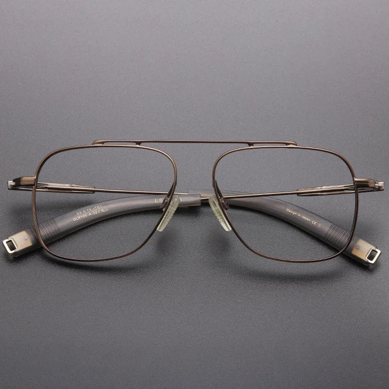 Aror Unisex Full Rim Square Brow Line Titanium Eyeglasses Frame 494105 - Lightweight Durable Glasses for Work, Reading & Fashion