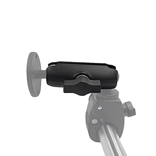 Pmandgk 9cm Aluminum Alloy Double Socket Arm with 1 Inch Ball Foot Mount - Motorcycle Camera Boom Arm for GoPro, Action Cameras - Perfect for Vlogging, Riding Adventures & Off-Road Recording