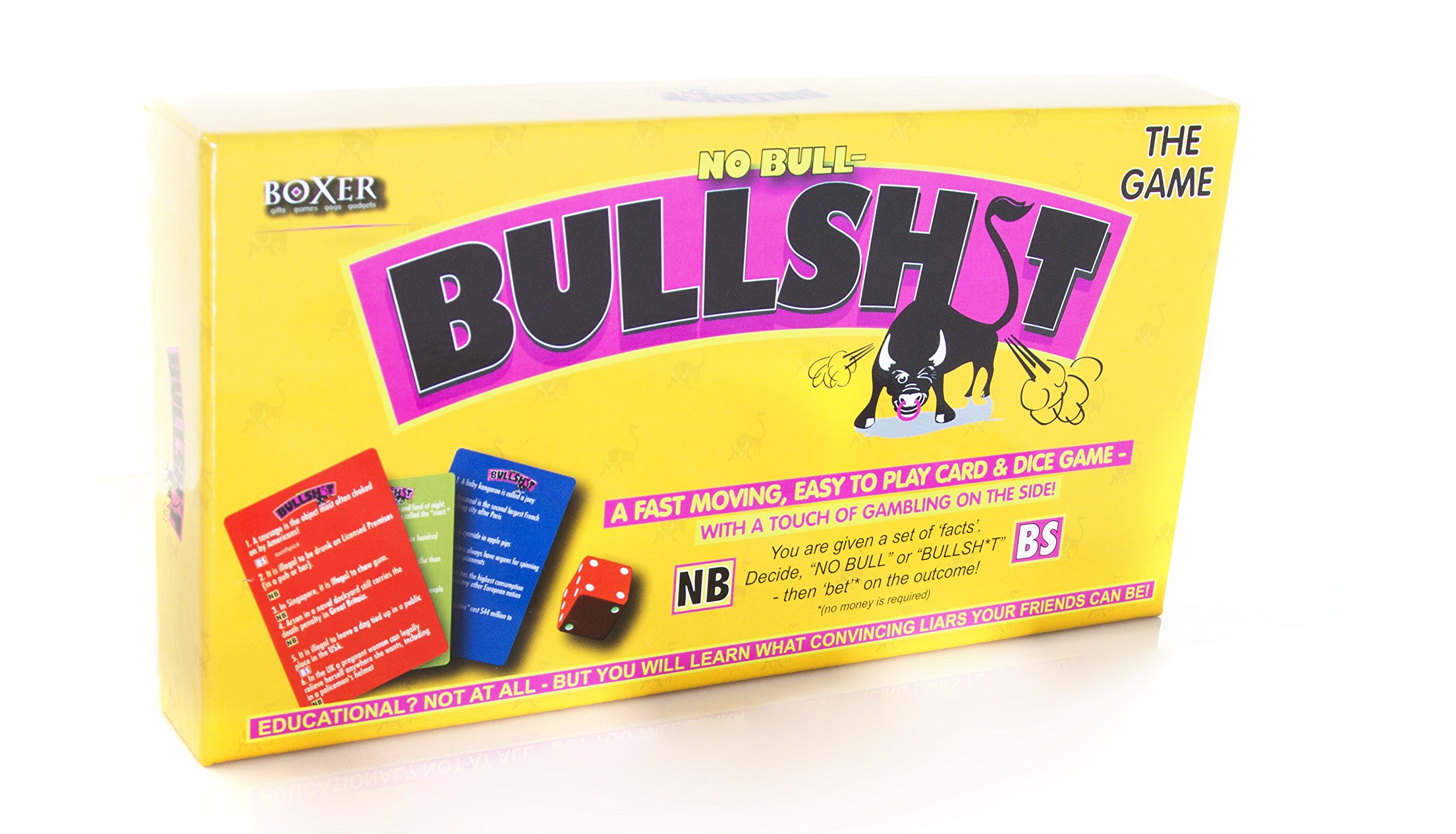 Boxer Gifts Bullshit Quiz Game for Adults & Families - Hilarious Party Game for 2+ Players - Fun Christmas & Holiday Trivia Challenge - Perfect for Game Nights, Family Gatherings & Office Parties