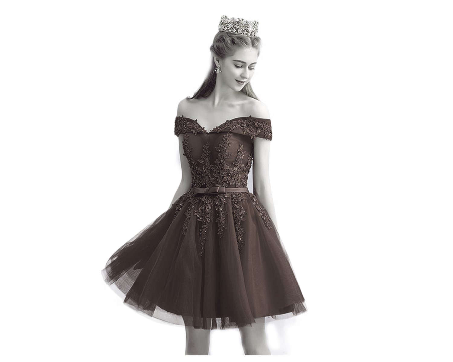 Haokeda Women's Short Lace Homecoming Dress - Knee Length Formal Cocktail Party Gown for Graduation, Prom & Special Occasions | Elegant Evening Wear for Dances, Weddings & Celebrations
