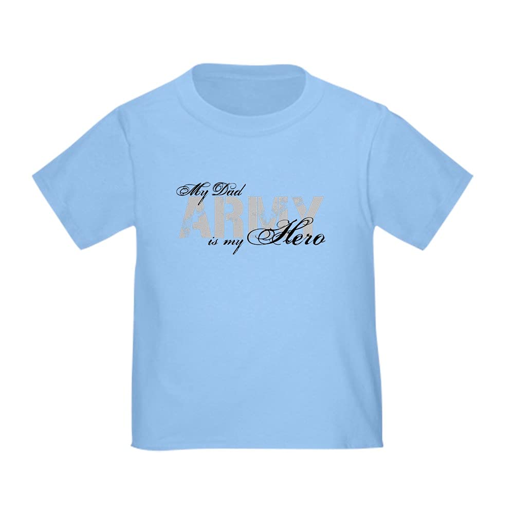 Dad is My Hero Army Toddler T-Shirt - Cute Military Themed Toddler Tee for Boys & Girls - Perfect for Father's Day, Family Outings & Playdates