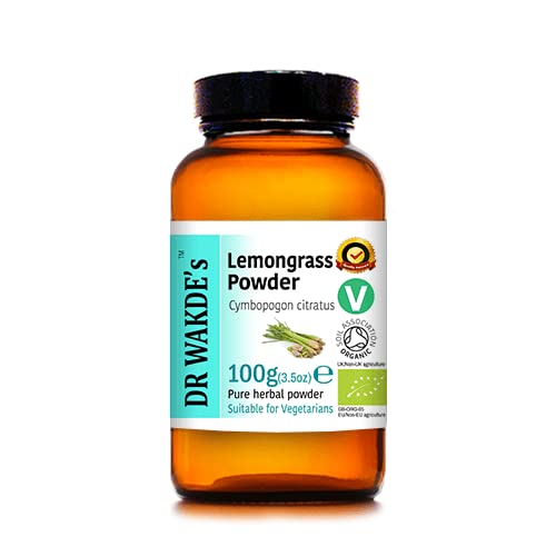 Organic Lemongrass Powder (Cymbopogon Citratus) - 100g (3.5oz) | Pure, Raw, Dried & Vegan | Premium Grade Culinary Herb | No Additives | Perfect for Tea, Cooking, Aromatherapy & Natural Remedies
