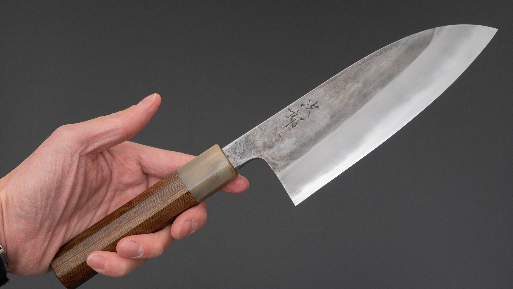 Premium Jiro Tsuchime Wa Santoku 165mm Japanese Chef Knife with Taihei Tagayasan Handle - Perfect for Slicing, Dicing & Chopping Vegetables, Meat & Fish in Professional Kitchens & Home Cooking