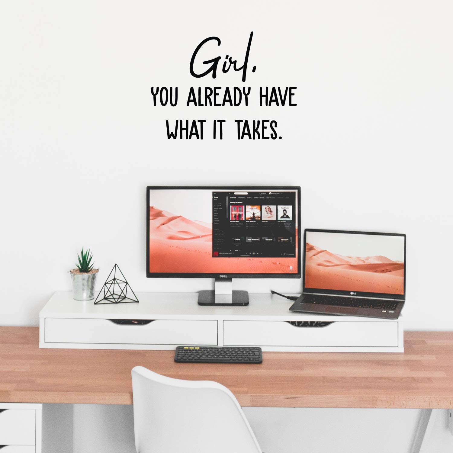 Motivational Vinyl Wall Art Decal - 'Girl You Already Have What It Takes' Quote - 17