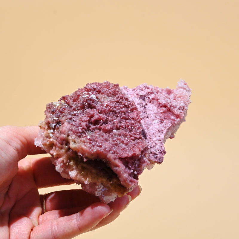 Natural Pink Halite Crystal - 4 Inch Raw Salt Rock Specimen for Home Decor, Meditation & Healing Stone Collection
