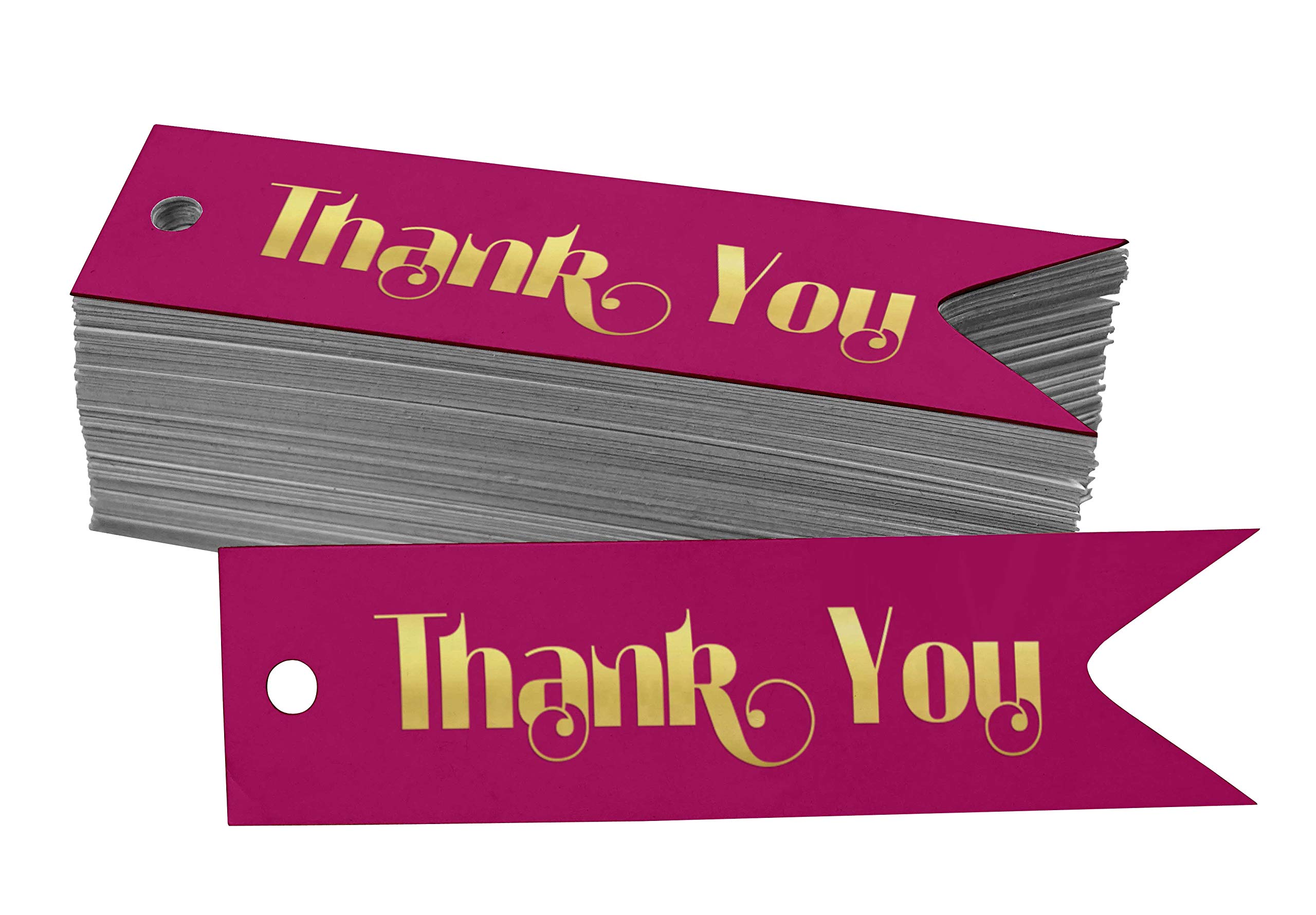 100pcs Elegant Thank You Bridal Shower Favor Tags - Gold Foil Hang Tags for Wedding Favors, Party Decorations & DIY Crafts - Perfect for Bridal Showers, Baby Showers & Special Events